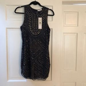 Parker Brand New Size S Phantom Beaded dress